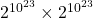 2^{10^{23}}\times 2^{10^{23}}